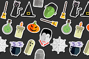 Illustration of Halloween collage