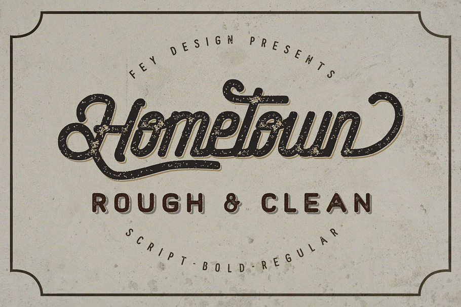  Hometown 50% Off Clean And Rough  in Display Fonts - product preview 8