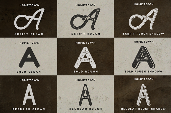  Hometown 50% Off Clean And Rough  in Display Fonts - product preview 1