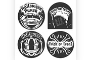 Vintage halloween emblems