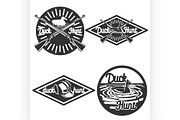 Vintage hunting emblems
