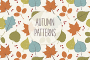 Autumn Leaves Seamless Patterns