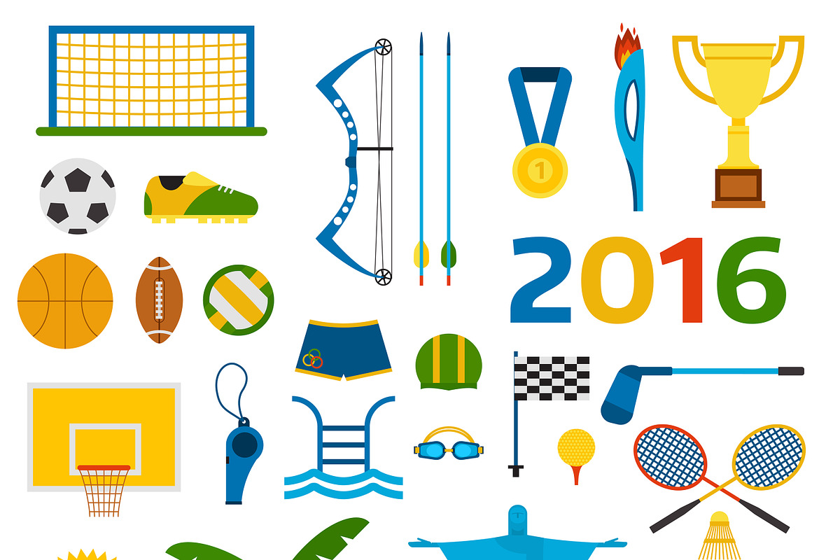 Rio summer olympic vector set in Illustrations - product preview 8