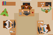 Busy business people vector