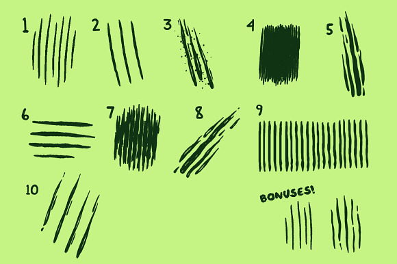 SCRATCH brush set in Photoshop Brushes - product preview 1