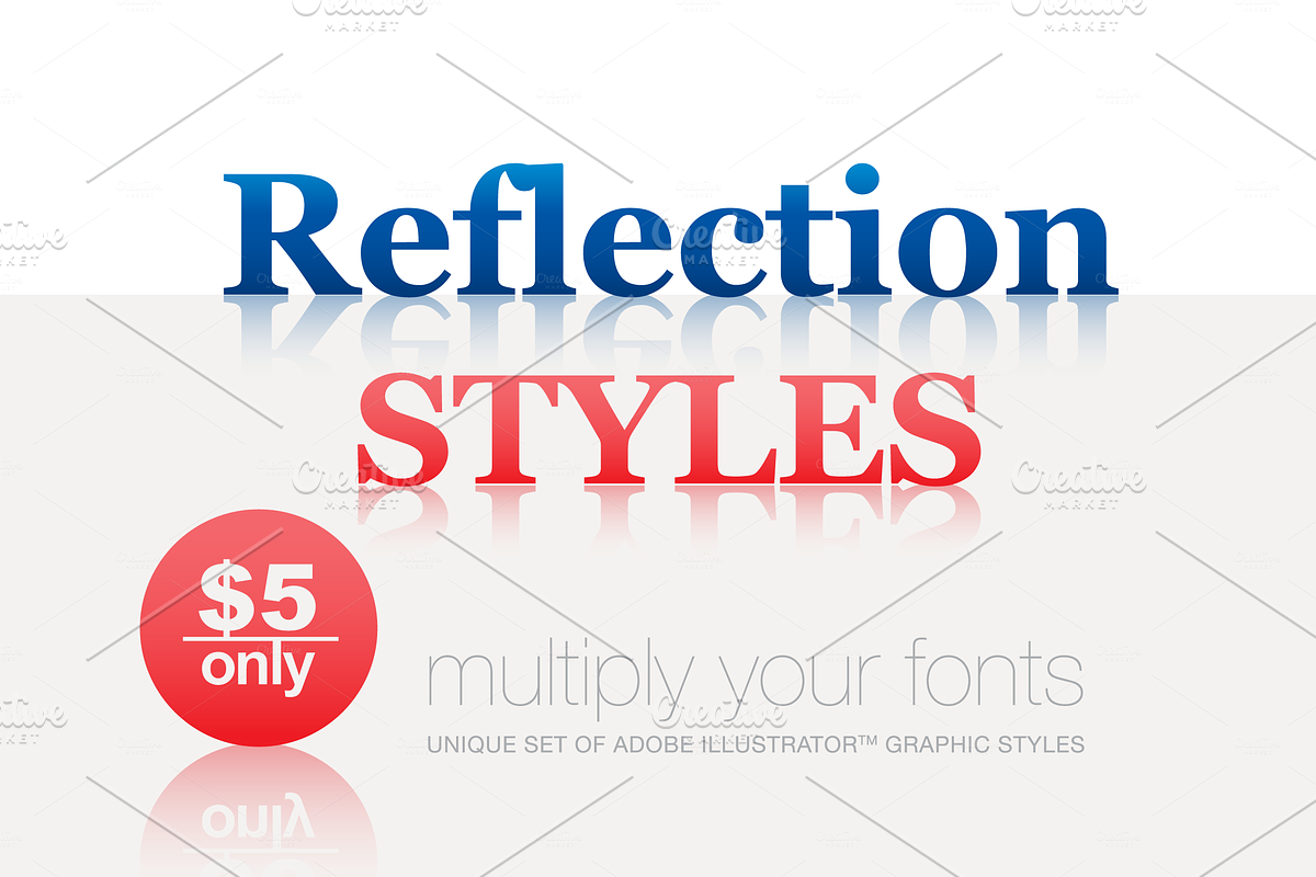 Adobe Illustrator styles Reflective in Photoshop Layer Styles - product preview 8