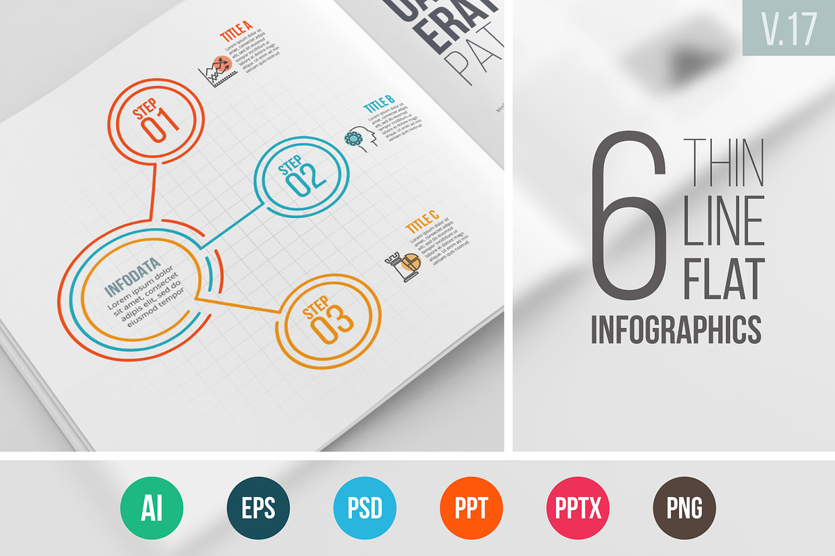 Linear elements for infographic v.17 in PowerPoint Templates - product preview 8