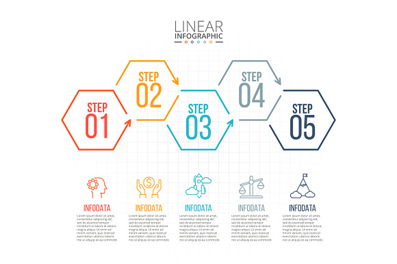 Linear elements for infographic v.17 in PowerPoint Templates - product preview 6