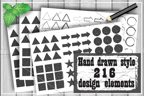 Designer kit grunge shapes