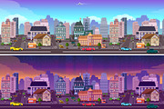Day and night city Panorama