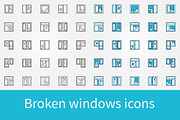 Broken windows icons