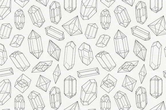Mineralogy - 40 Vector Crystals in Illustrations - product preview 3