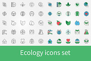 Ecology icons set