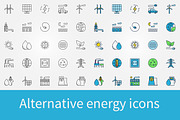 Alternative energy icons