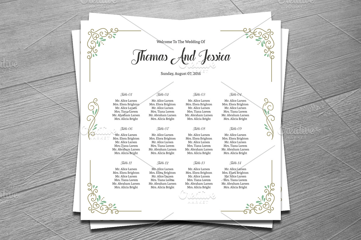 Wedding Seating Chart Poster in Stationery Templates - product preview 8