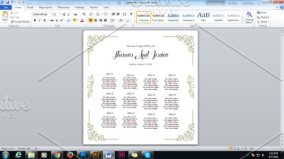 Wedding Seating Chart Poster in Stationery Templates - product preview 1