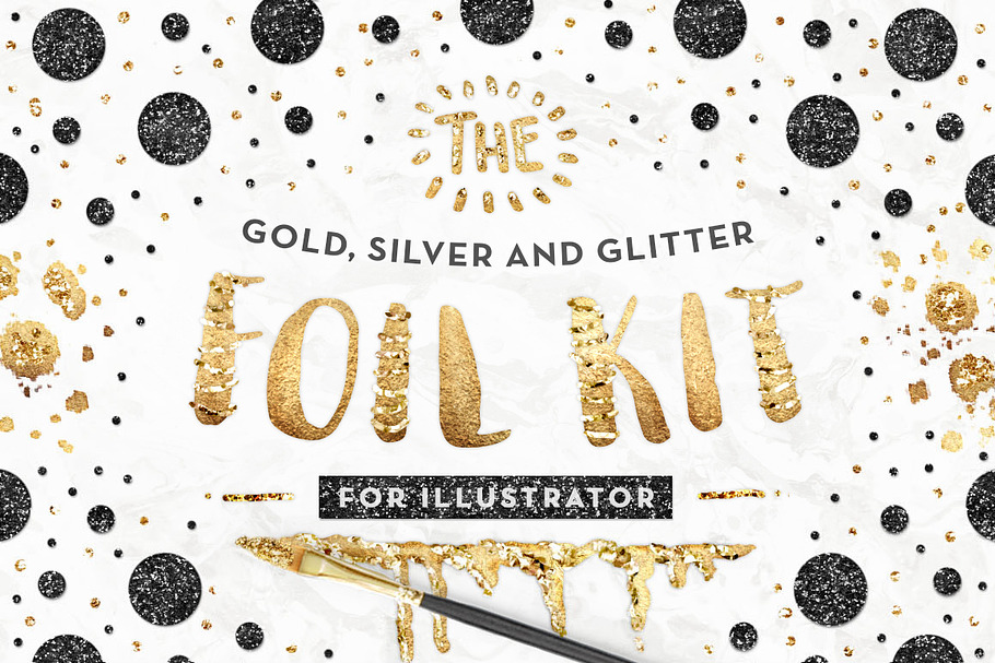 AI Gold Foil Kit Essentials + Bonus! in Photoshop Layer Styles - product preview 8
