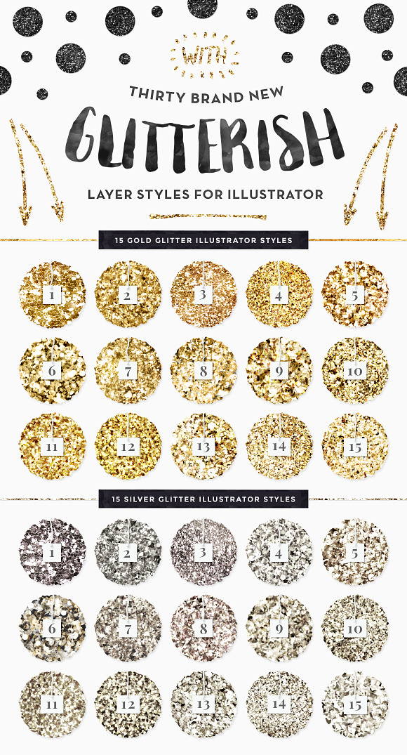 AI Gold Foil Kit Essentials + Bonus! in Photoshop Layer Styles - product preview 3