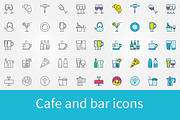 Cafe and bar icons