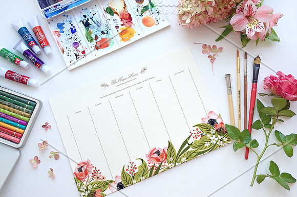 Flower Planning  in Stationery Templates - product preview 3