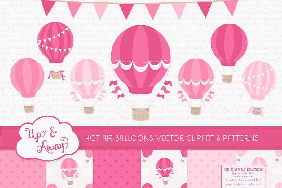Shades of Pink Hot Air Balloons