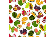 Exotic fruits background