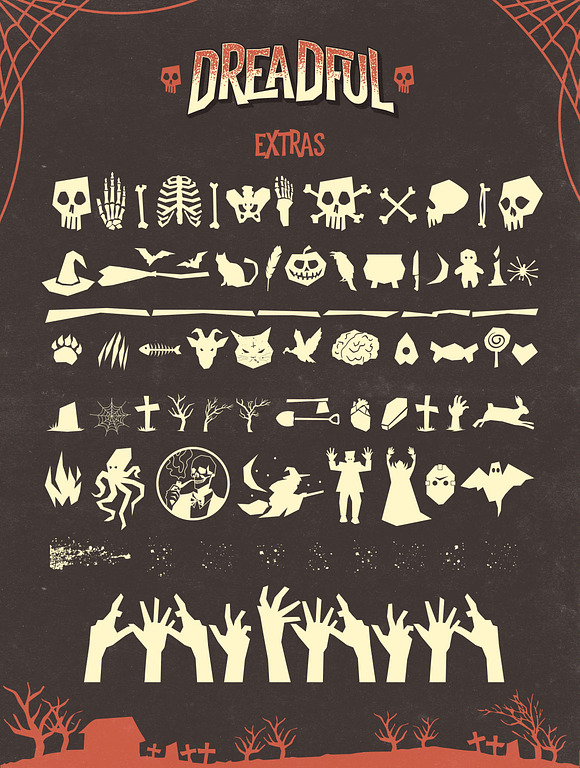 Dreadful +Extras in Halloween Fonts - product preview 6