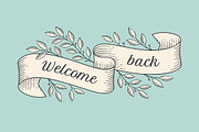Greeting card. Welcome back