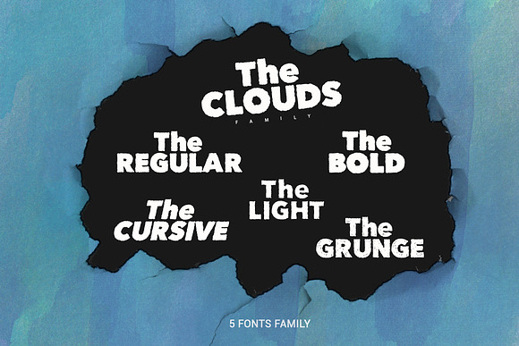 The Clouds Family in Display Fonts - product preview 1