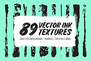 89 Vector Ink Strokes & Textures