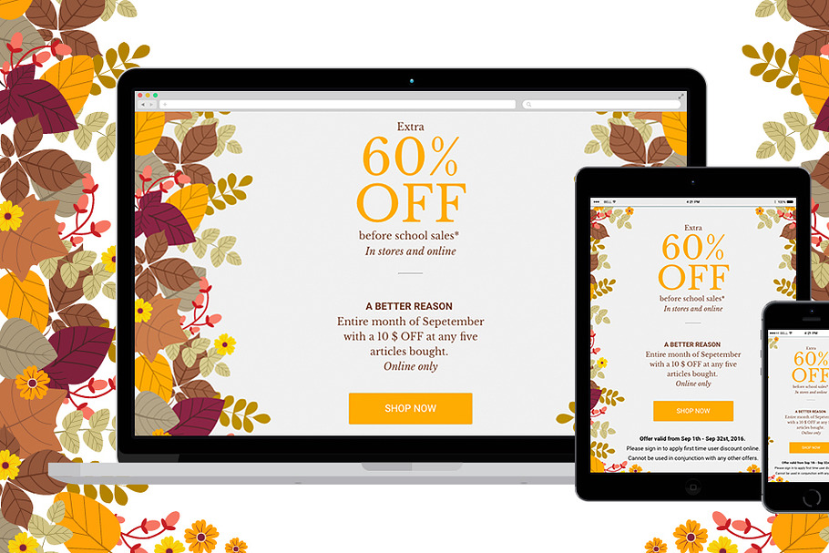 Back to School Sale Eblast in Mailchimp Templates - product preview 8