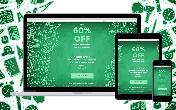 Back to School Sale Eblast in Mailchimp Templates - product preview 1