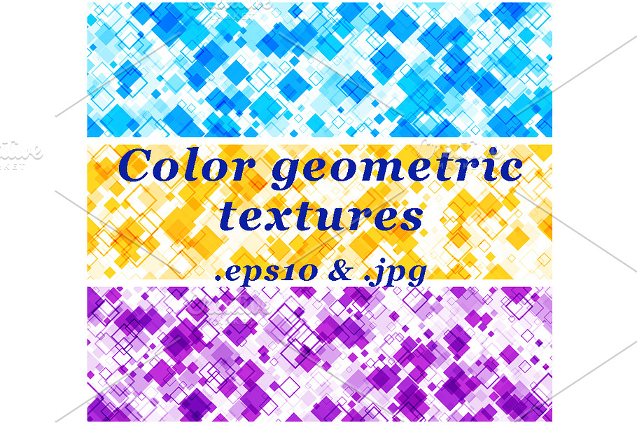 Color geometric textures set