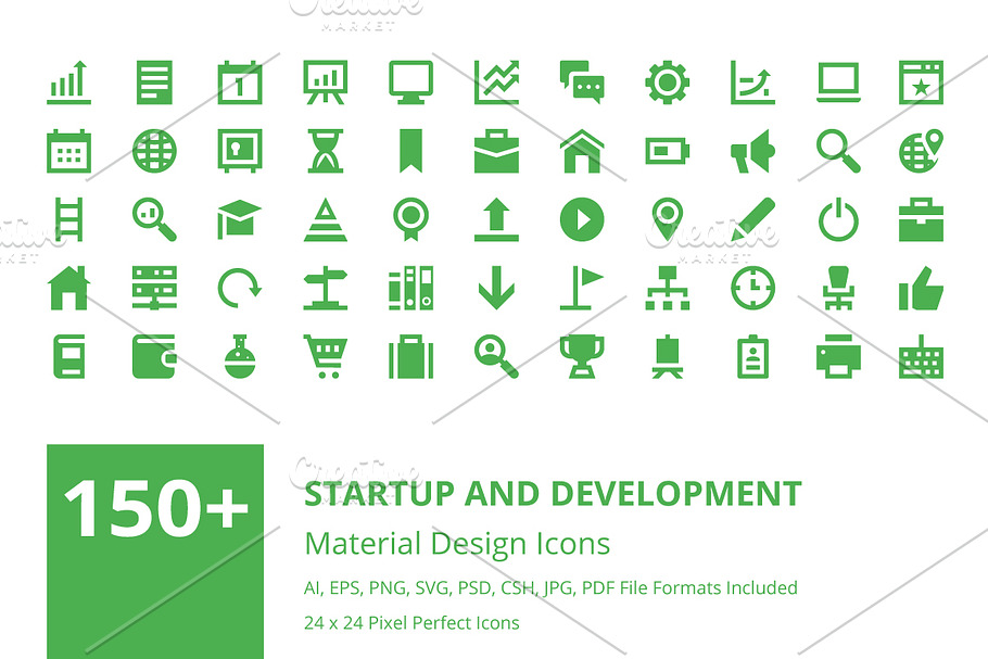 150+ Startup and Development Icons 
