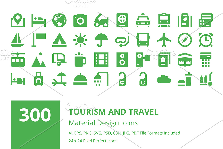 300 Tourism and Travel Material Icon