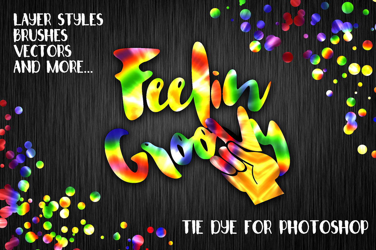 Feelin' Groovy Tie Dye for Photoshop in Photoshop Layer Styles - product preview 8