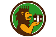 King Lion Holding House Circle Retro