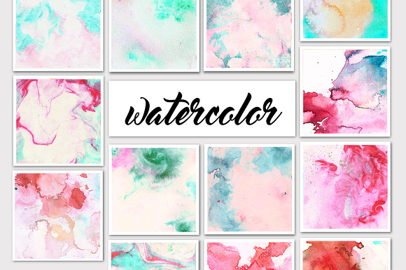 31 Watercolor Textures in Textures - product preview 1