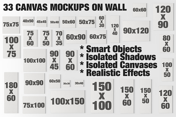 Canvas Mockups - Frames Mockups v 7 in Print Mockups - product preview 3