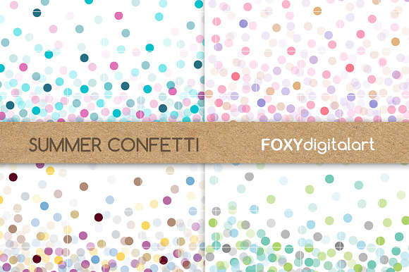 Confetti Digital Paper Pack in Patterns - product preview 1