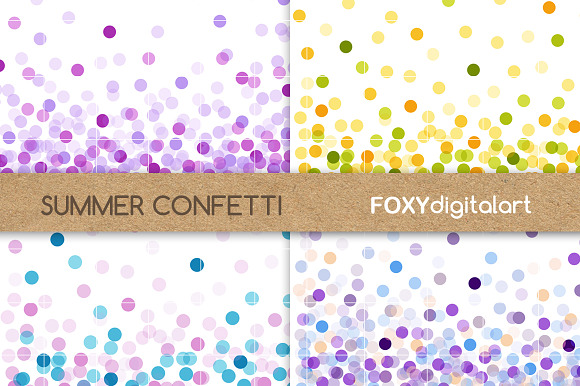 Confetti Digital Paper Pack in Patterns - product preview 2