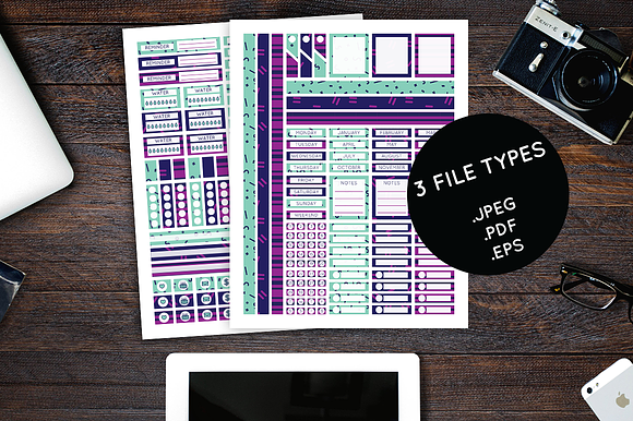 Planner Sticker Set - Funk in Stationery Templates - product preview 2