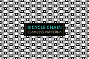 Bicycle Chain. Seamless Patterns.