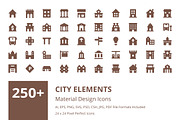 250+ City Elements Material Icons