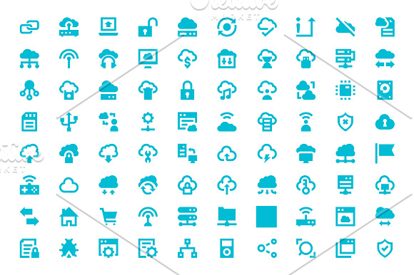 175+ Cloud Data Technology Icons  in Graphics - product preview 1