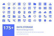 175+ Data Storage Material Icons 
