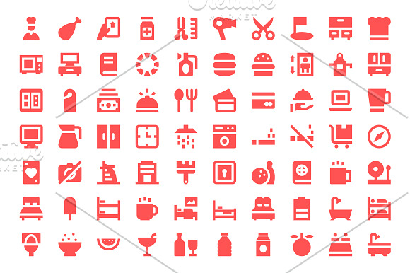 275+ Hotel Services Material Icons in Icons - product preview 1