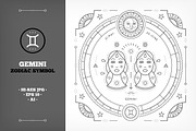 ♊ Gemini Symbol Illustration