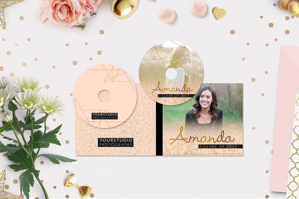 CD Label Template | Pink Shades in Stationery Templates - product preview 8