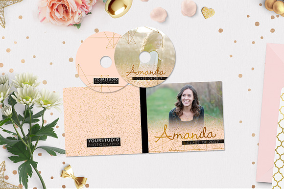 CD Label Template | Pink Shades in Stationery Templates - product preview 3